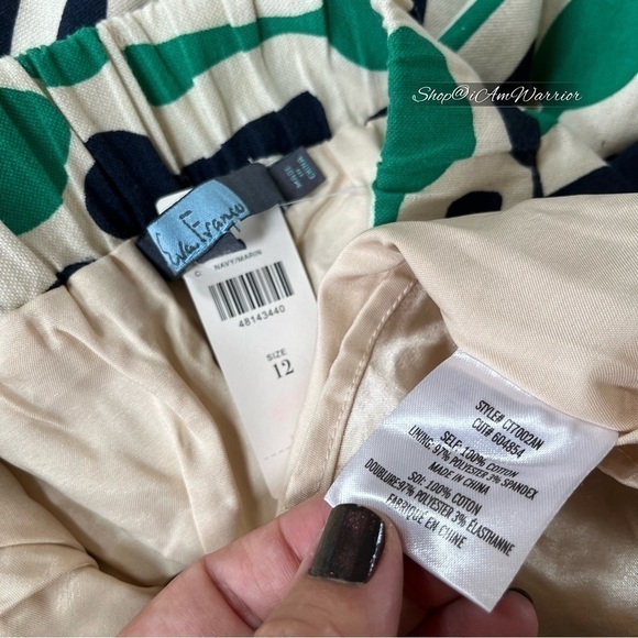 Anthropologie NWT Eva Franco repeating spoon print a-line midi skirt @iamwarrior - Picture 11 of 12